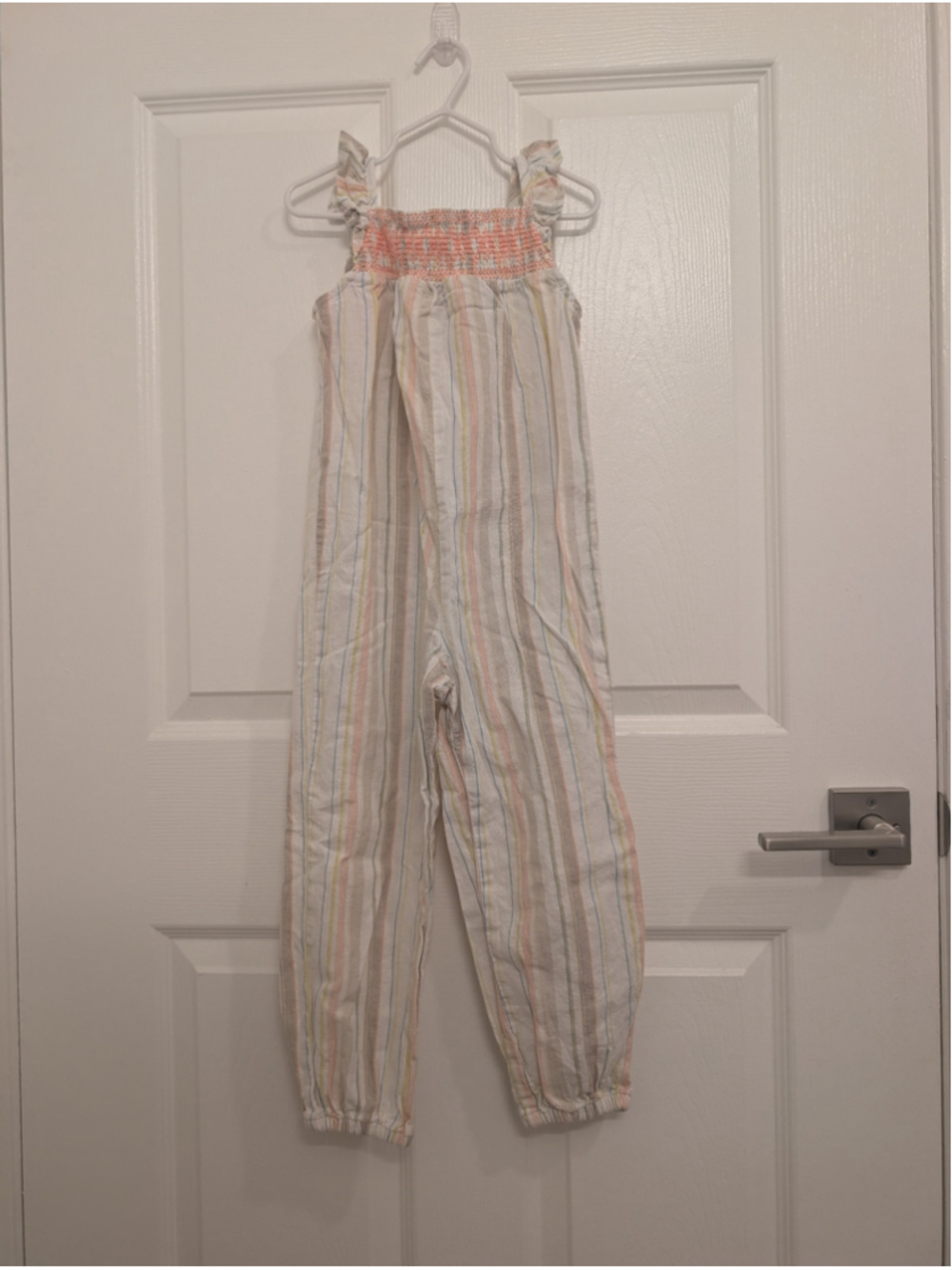Girls Cat & Jack Striped Jumpsuit Size 5T White Multicolor